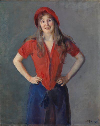 Porträt der Malerin Oda Krohg, geb. Lasson von Christian Krohg